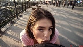 i had sex with my college friend right on the shopping street, in public, and she sucked my dick off hard.[ai]