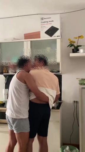 When wife goes to the market husband was busy fucking his gay costumer