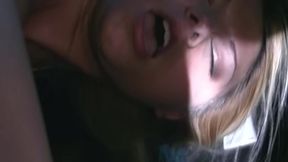 Blonde Babe Stretched Wide in Sloppy Bus Fuck Fest