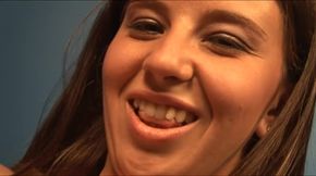 Big boobs babe gets her tits squeezed while jerking two cocks
