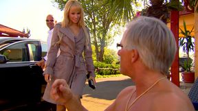 Blonde Babe Aleska Diamond Poolside Pound by Christof Clark