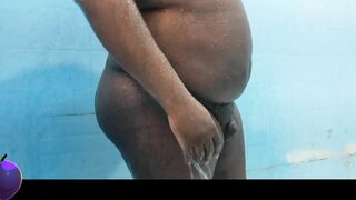 Black Sissy Shower Her Fat Body.