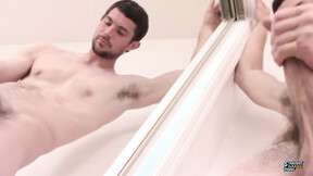 StraightNakedThugs: Handsome Hunk Hunter Get His Meat Out & Delivers Big Mess