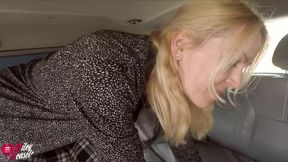 Kinky Blonde Gets Her Ass Creamed While Washing a Car