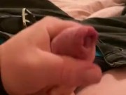 Uncut cock solo quick wank