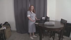 Frozen Maid Stripped and Fucked onTable 1 1