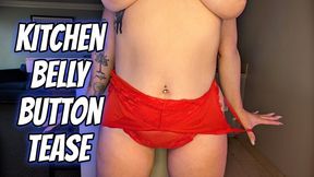 Kitchen Belly Button Tease