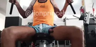 Hard dick at the gym