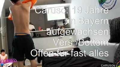 german twink wird von 2 gefickt und schiebt sich einen mega dildo in sexy arsch (deutsch)