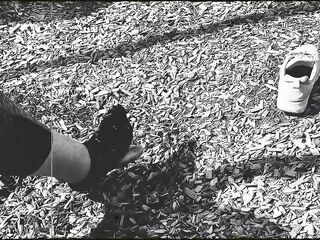 Lace Socks Teasing Outdoors (Vintage)