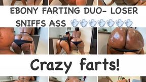 EBONY FARTING DUO - LOSER MUST SNIFF!
