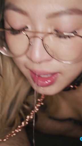 Emotional moment from &quot;Asian teen takes directions and makes a sloppy mess gagging on my cock - Themindoftommy&quot;