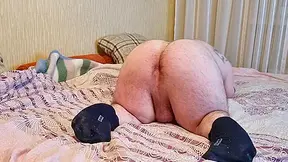 Midget Jerks Off His Fat Cock And Cums Twice In A Row!