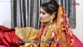 Newly Married Indian Wife On Her Wedding Night In Threesome MMF Hardcore Sex