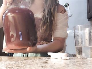 Cute Hobbit Angel ASMR Makes Wine FEET In Your Face Sucking Toes