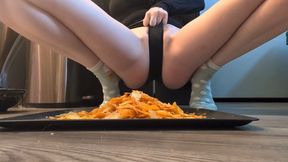 Goddess Meal - Piggy Pee Chips Humiliation POV