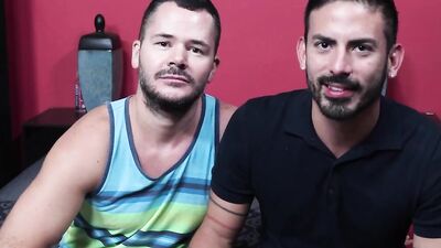 ExtraBigDicks - Bearded Handsome Latino Sucks A Huge Hunk Cock - Cesar Rossi , Valenting Petrov