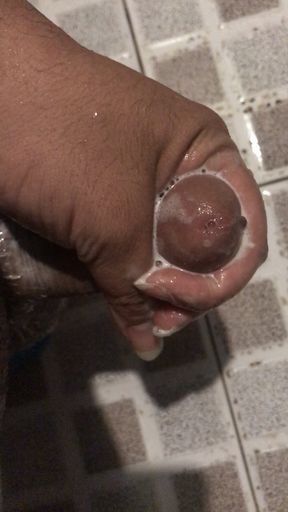 The young man has a beautiful cock