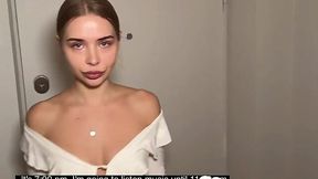 Slender Russian bitch gets rid of annoying noise by seducing her restless neighbor.