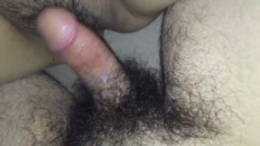 Hairy hard boner cock penetrates hungry meaty cunt of lusty wife