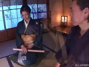 Sultry Japanese MILF Gets Pleasure While Dressed Traditionally with Hot Facial