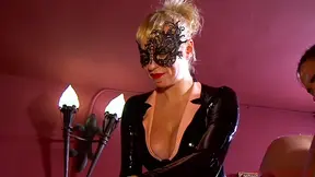 Lady Patricia's Black Leather Dildo Dreams Before Horny Friend Encounter