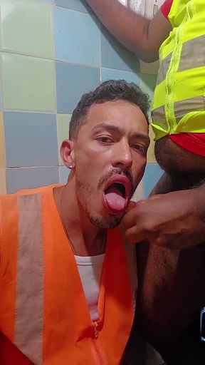 Married Employee Picking up His Colleague in the Bathroom