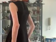 Cute Elf Fem Boy Strips out of dress and Jerks off