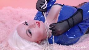 Captivating 4K Video of a Temptress in Nylon Gloves and Pearls - A Must-See for Glove Enthusiasts!