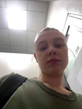 Fountain with jets in public space