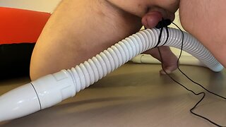 Using vibrator eggs and a vacuum hose with a small penis