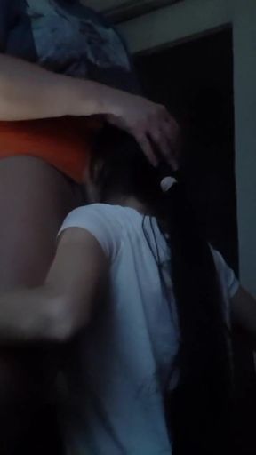 I fuck my neighbor in the mouth and try to cum faster so that we don't get caught by her girlfriend who is cooking&hellip;   Clip 1