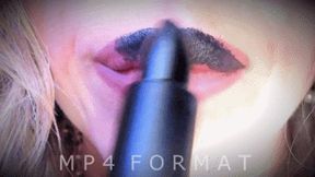 Black Lipstick Lip Licking (HD) MP4