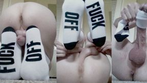 socks! 9 - sock fetish "fuck off" socks