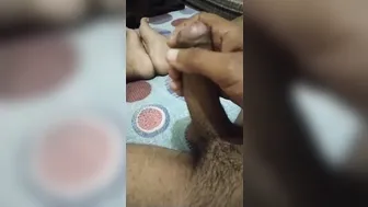 Indian Twink Strokes His Thick Uncut Cock Solo