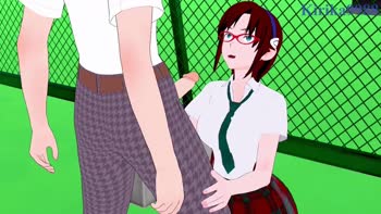 Makinami's Rooftop Temptation: A Steamy 60FPS Anime Orgy