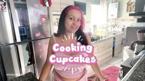 Chubby baker accidentally farts while mixing cupcakes