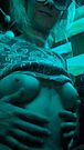 Titty Play In Croptop In Teal Light 2