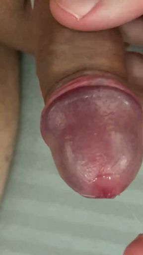 small tiny cock foreskin play, pumping, precum and cumming 2 times   Clip 1