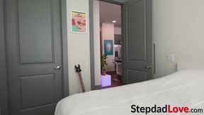 Redhead stepdaughter Reese Robbins bends over to feel her stepdads cock in her asshole