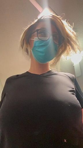 Topless dental hygiene cleaning