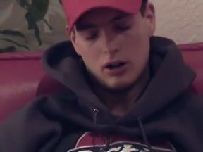 Skater Chris wanks his beautiful cock