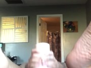 Watch me beat my pocket pussy with my big dick