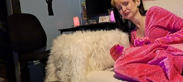 Weeping Goth in Pink Velvet Gown - Real T