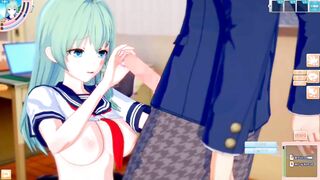 [Hentai Game Koikatsu! ]Have sex with Touhou Big tits Sanae Kochiya. 3DCG Erotic Anime Video.