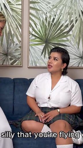 I Lose My Virginity to My Boyfriend and My Stepmother Joins in for a Rough Threesome - Naty Delgado