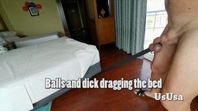 Balls and Dick Dragging the Bed