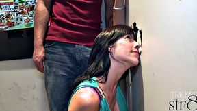 Fooled straight gets gloryhole gay BJ after casting