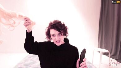 Dirty talk Irish solo girl raids her wig drawer for parody fun