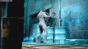 Catwoman Tempts Wolverine in Steamy Alley Encounter